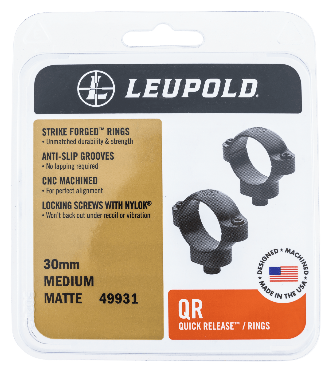 Leupold Leupold Quick Release Scope Rings Matte 30mm Medium Optics Accessories