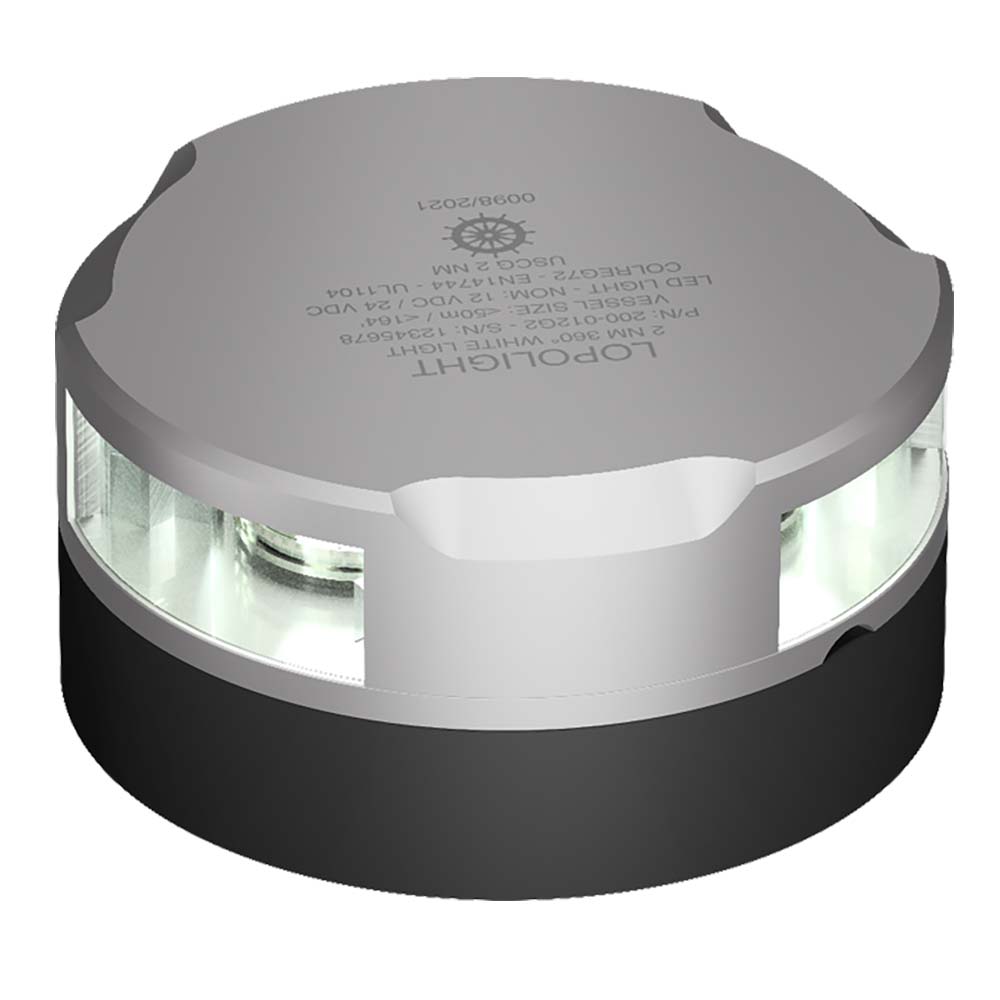 Lopolight Lopolight Series 200-012 - Anchor Light - 2NM - Horizontal Mount - White - Silver Housing Lighting
