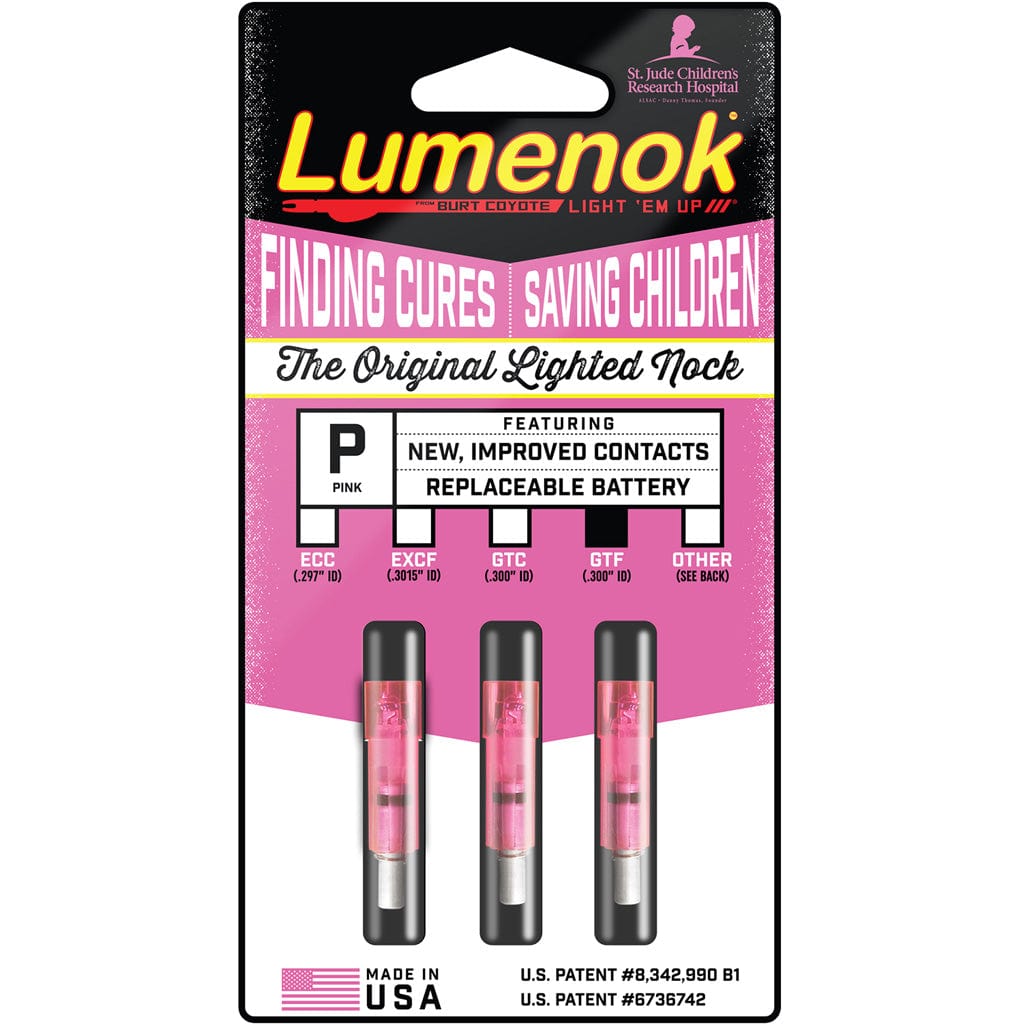 Lumenok Lumenok Crossbow Nocks Pink Flat Gold Tip 3 Pk. Crossbow Bolts