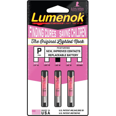 Lumenok Lumenok Crossbow Nocks Pink Moon Gold Tip 3 Pk. Crossbow Bolts