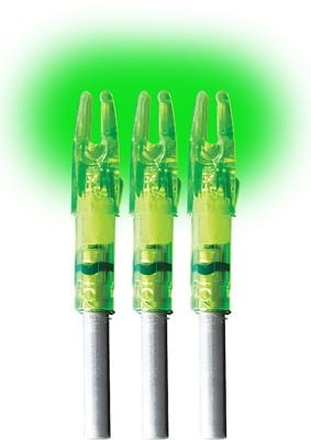 Lumenok Lumenok Lighted Nocks Green Gold Tip 3 Pk. Archery Accessories