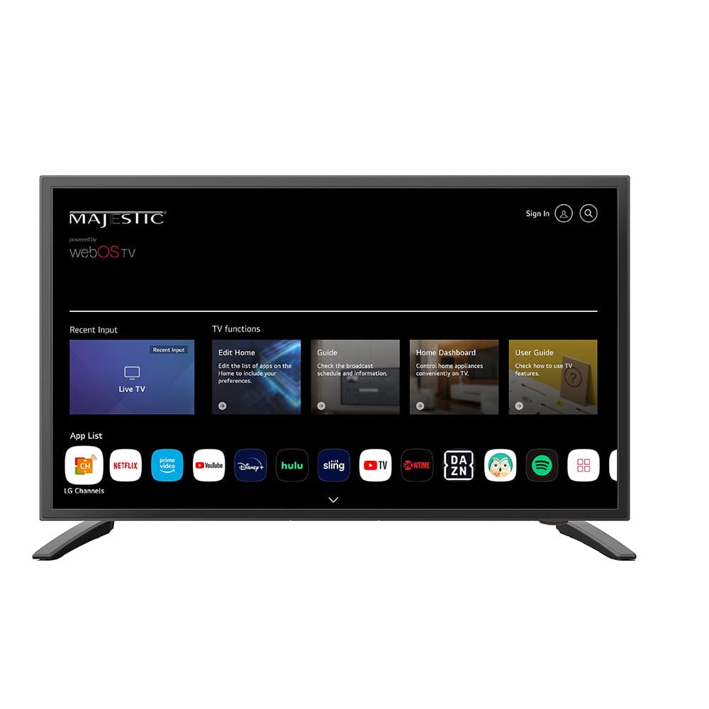 Majestic Global USA Majestic 19" 12V Smart LED TV WebOS, Mirror Cast & Bluetooth - North America Only Entertainment