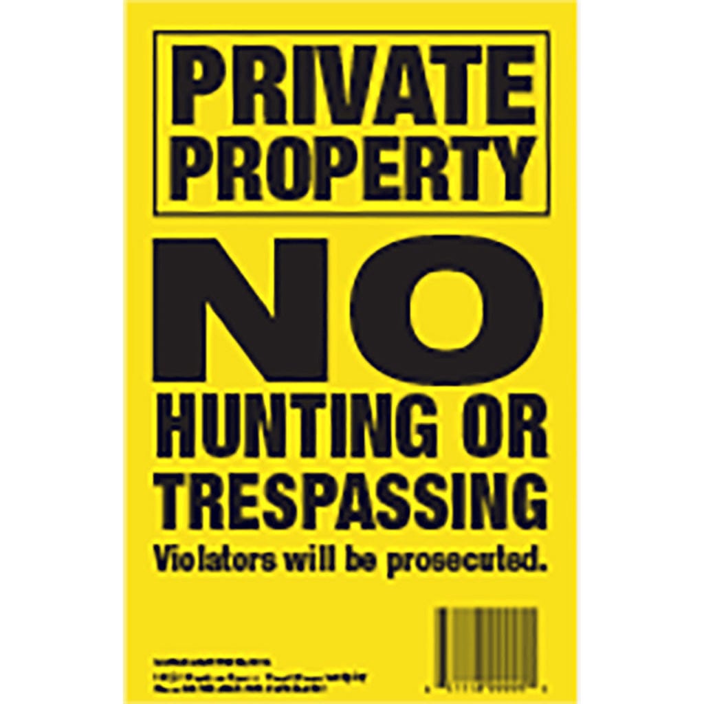 Maple Leaf Press Maple Leaf No Trespassing Sign Yellow 5.5 X 8 In. Vertical 50 Pk. General Hunting Accessories