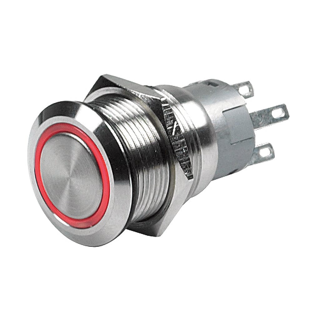 Marinco Marinco Push Button Switch - 24V Latching On/Off - Red LED Electrical