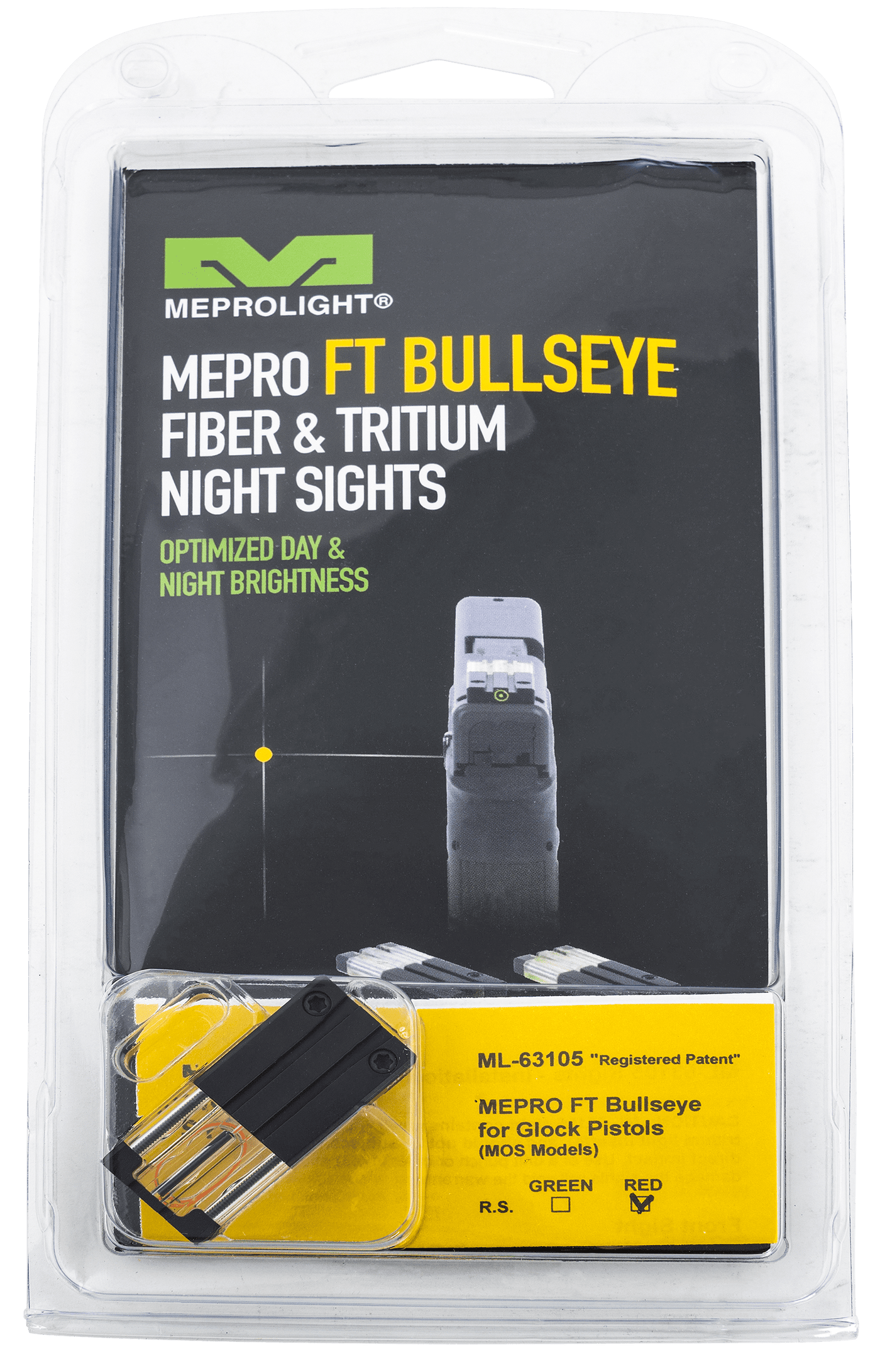 MEPRO USA LLC Mepro Usa Llc Mepro Ft Bullseye, Mepro 631053408  Ft Bullseye glock Mos   Red Firearm Accessories