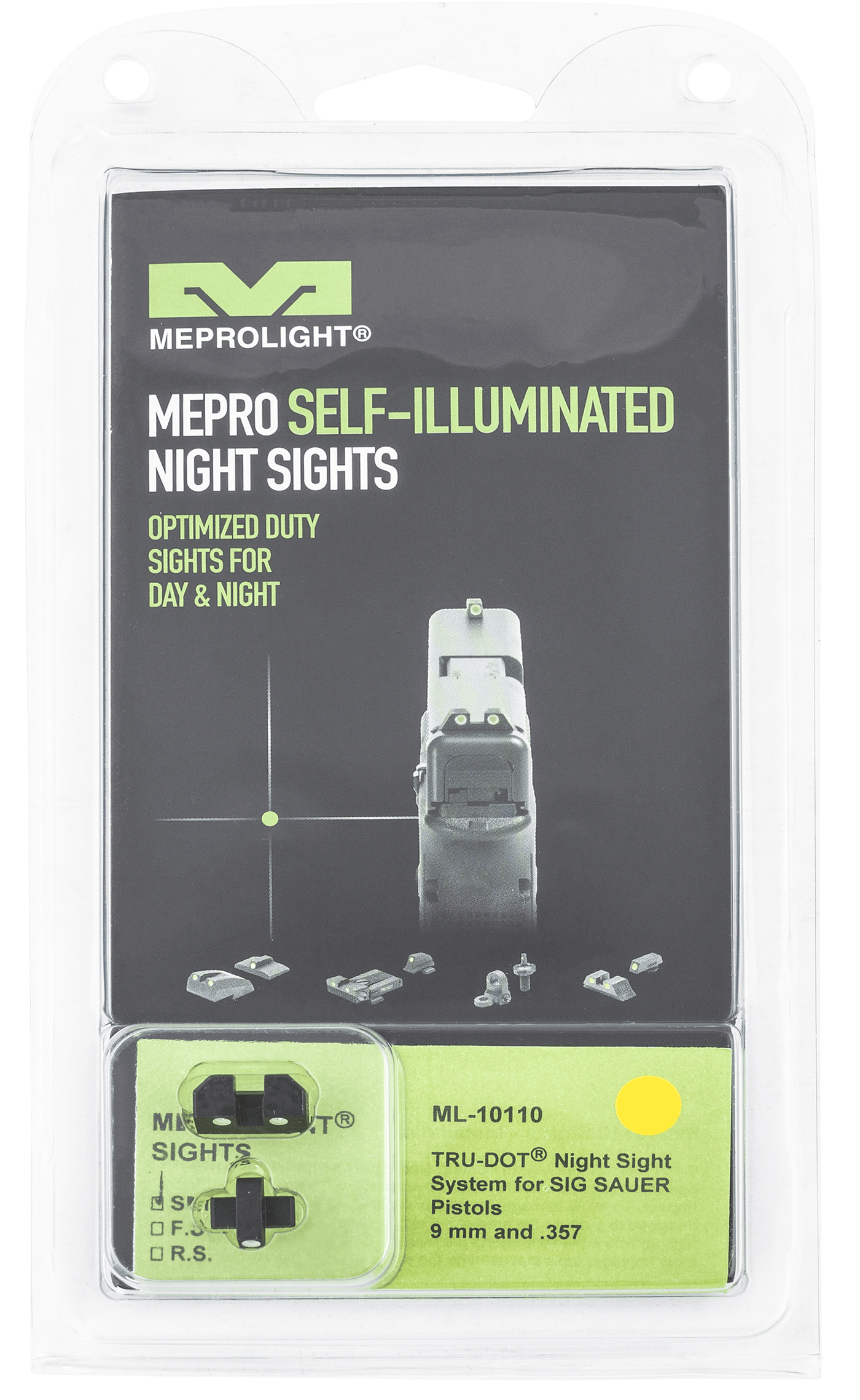MEPRO USA LLC Mepro Usa Llc Mepro Tru-dot Fixed Sights, Mepro 101103201  Trudot Sig P226/320/365   Grn/ylw Firearm Accessories