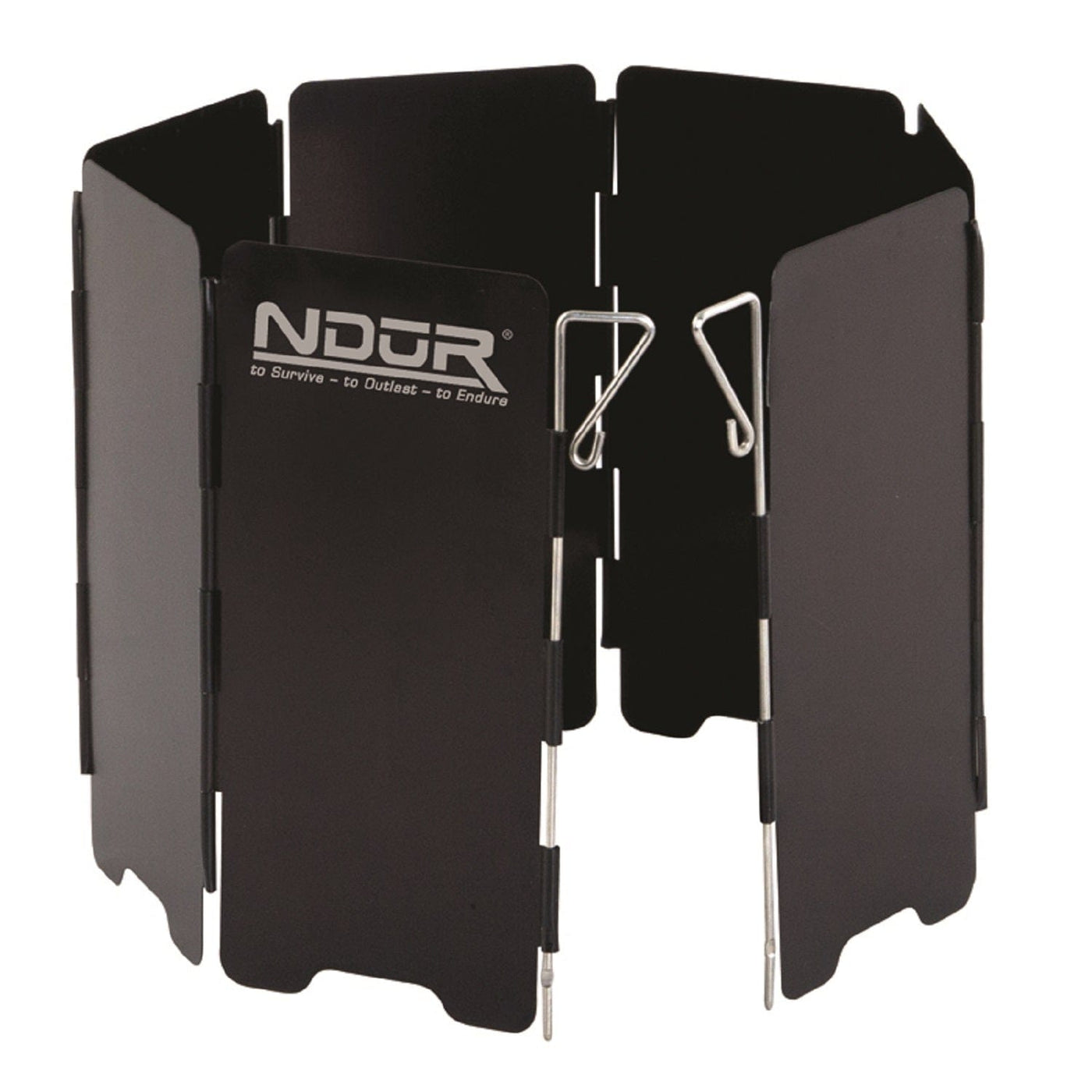 NDuR NDuR Mini Stove Windshield Black-Large Camping And Outdoor