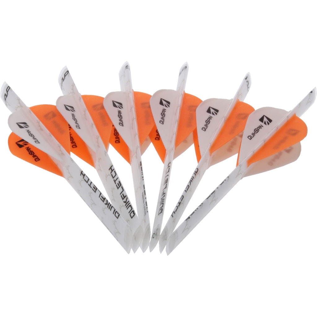 New Archery Products Nap Quikfletch Quickspin Fletch Rap White And Orange 4 In. Fletching Tools and Materials