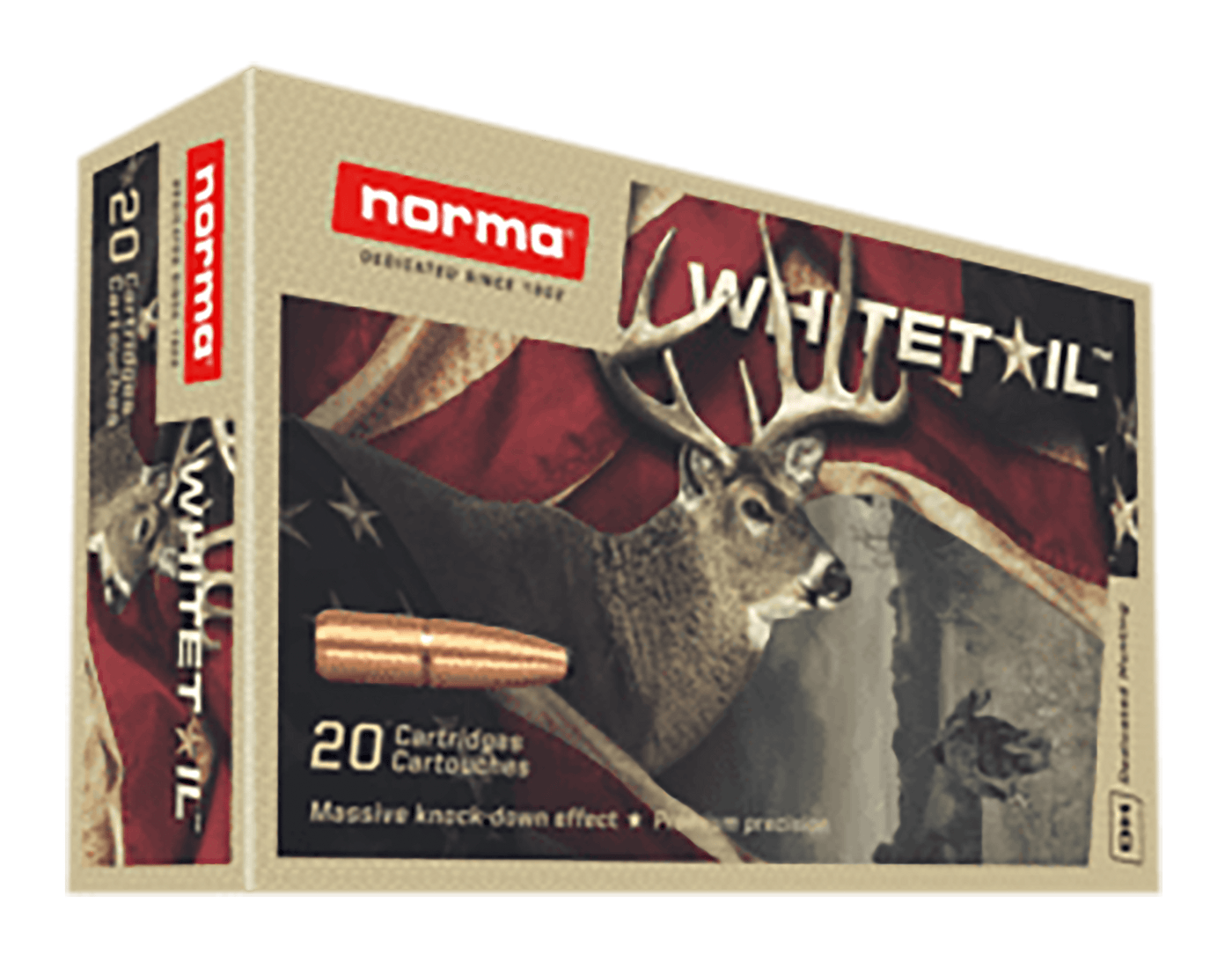 NORMA AMMUNITION (RUAG) Norma Ammunition (ruag) Whitetail, Norma 20160462 243 Win 100gr Psp Whitetail   20/10 Ammo