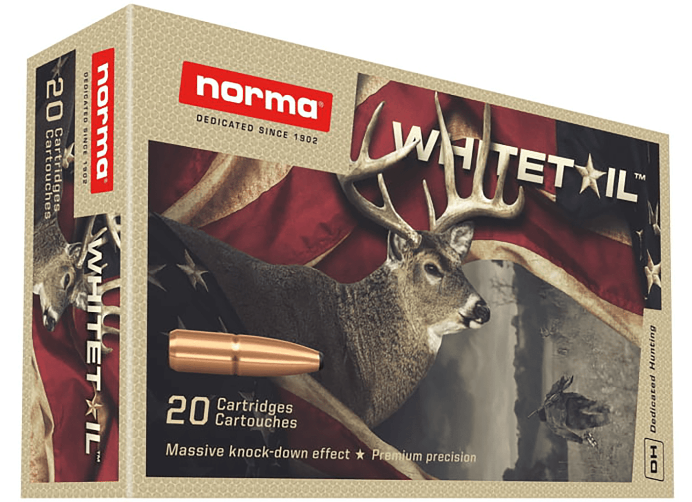 NORMA AMMUNITION (RUAG) Norma Ammunition (ruag) Whitetail, Norma 20166492 6.5 Cm 140gr Psp Whitetail    20/10 Ammo