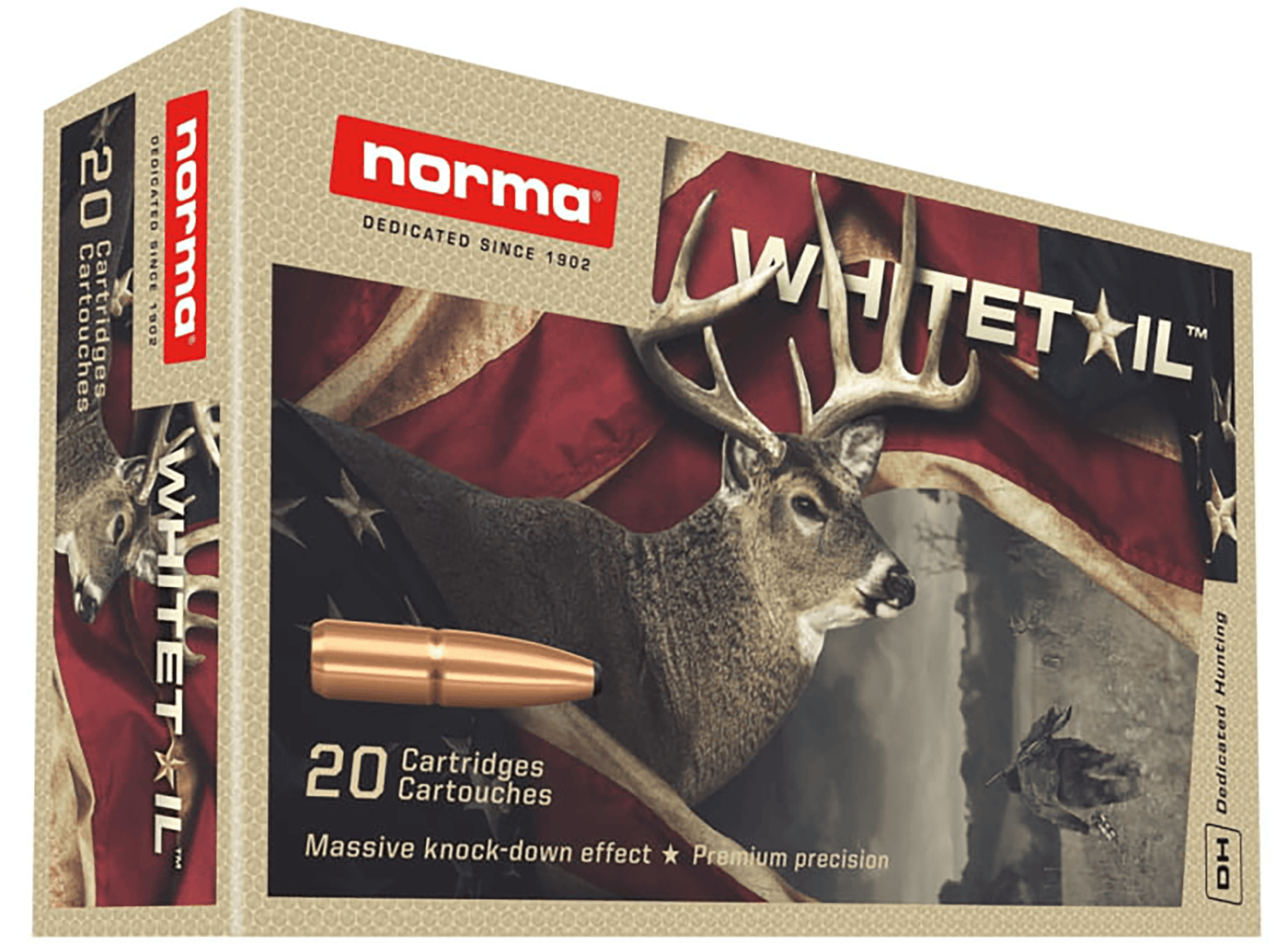 NORMA AMMUNITION (RUAG) Norma Ammunition (ruag) Whitetail, Norma 20177412 300 Win 150gr Psp Whitetail   20/10 Ammo