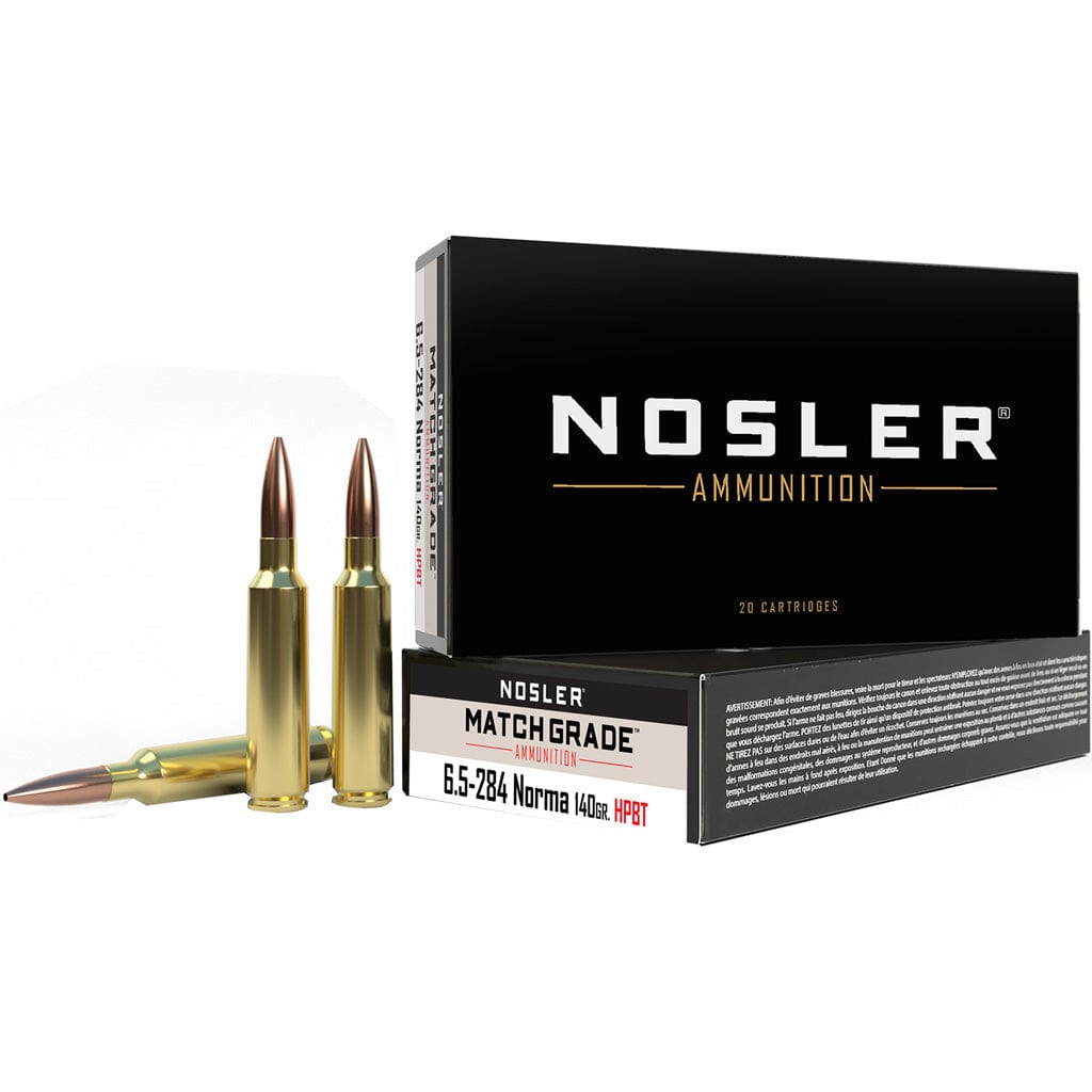 Nosler Bullets Nosler Match Grade Rifle Ammunition 6.5mmx284 Norma 140 Gr. Cc Hpbt 20 Rd. Ammo