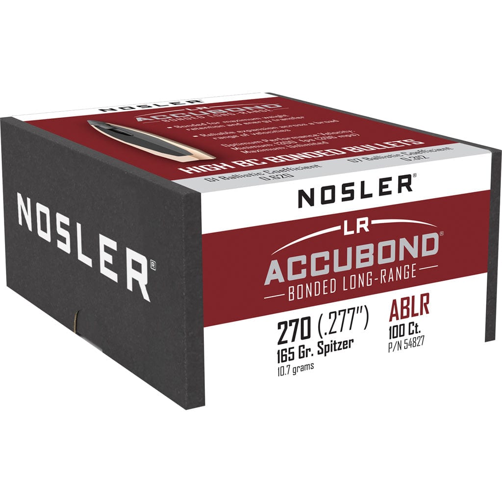 Nosler Nosler Accubond Long Range Bullets .270 Cal. 165gr. Spitzer Point 100 Pk. Reloading