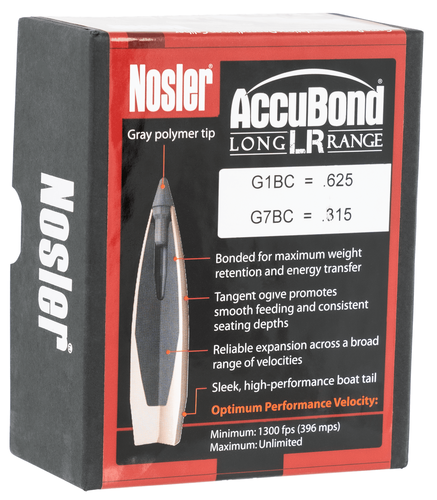 Nosler Nosler Accubond Long Range Bullets 6.5mm 142 Gr. Spitzer Point 100 Pk. Reloading