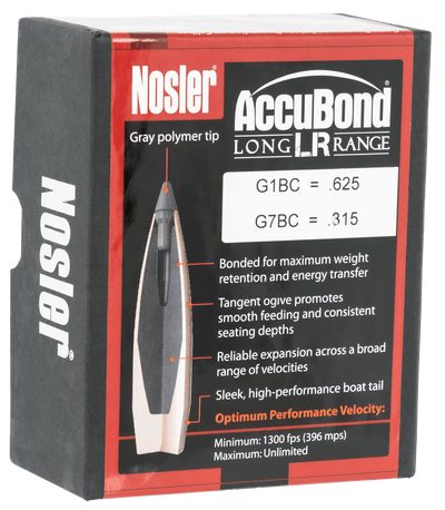 Nosler Nosler Accubond Long Range Bullets 6.5mm 142 Gr. Spitzer Point 100 Pk. Reloading