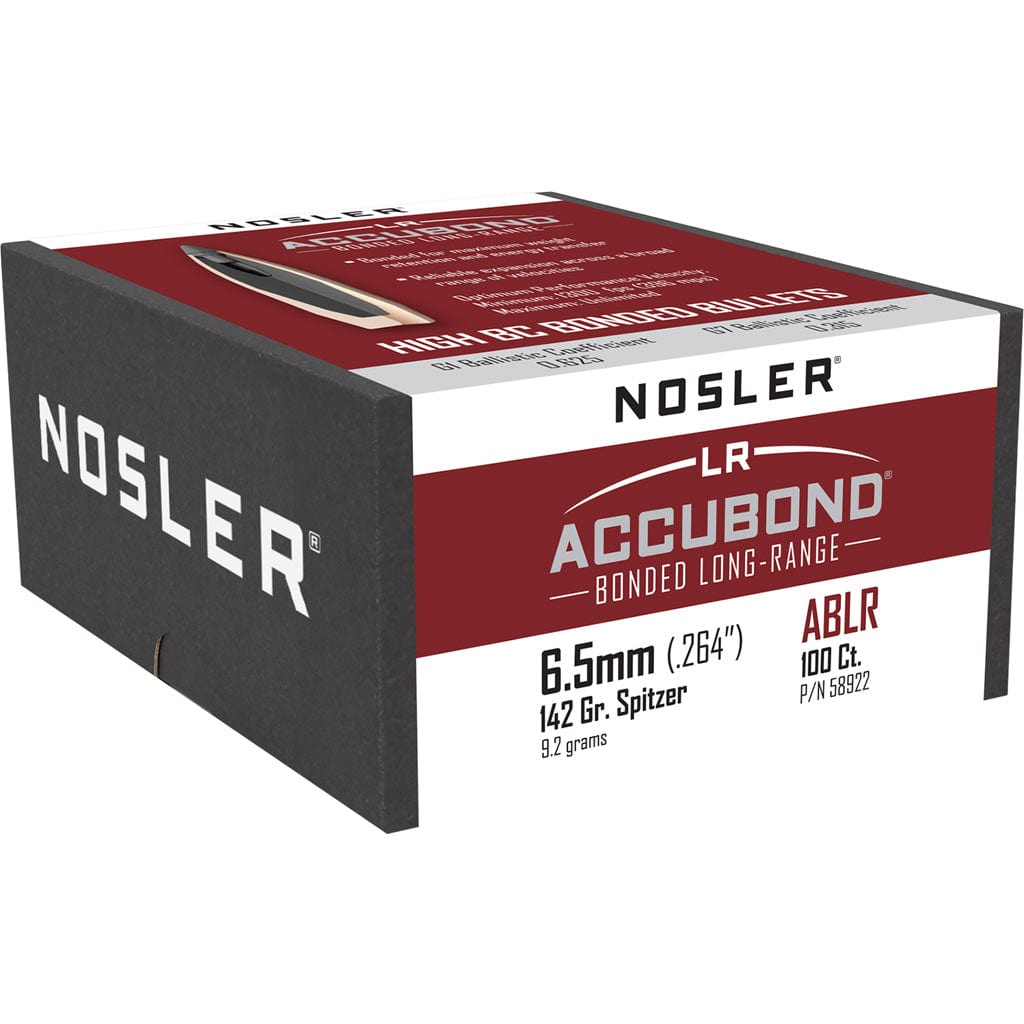 Nosler Nosler Accubond Long Range Bullets 6.5mm 142 Gr. Spitzer Point 100 Pk. Reloading