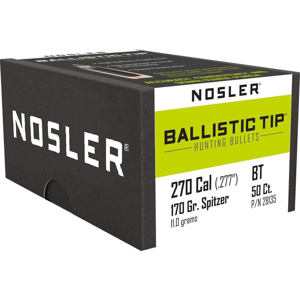 Nosler Nosler Ballistic Tip Hunting Bullets .270 Cal. 170 Gr. Spitzer Point 50 Pk. Reloading