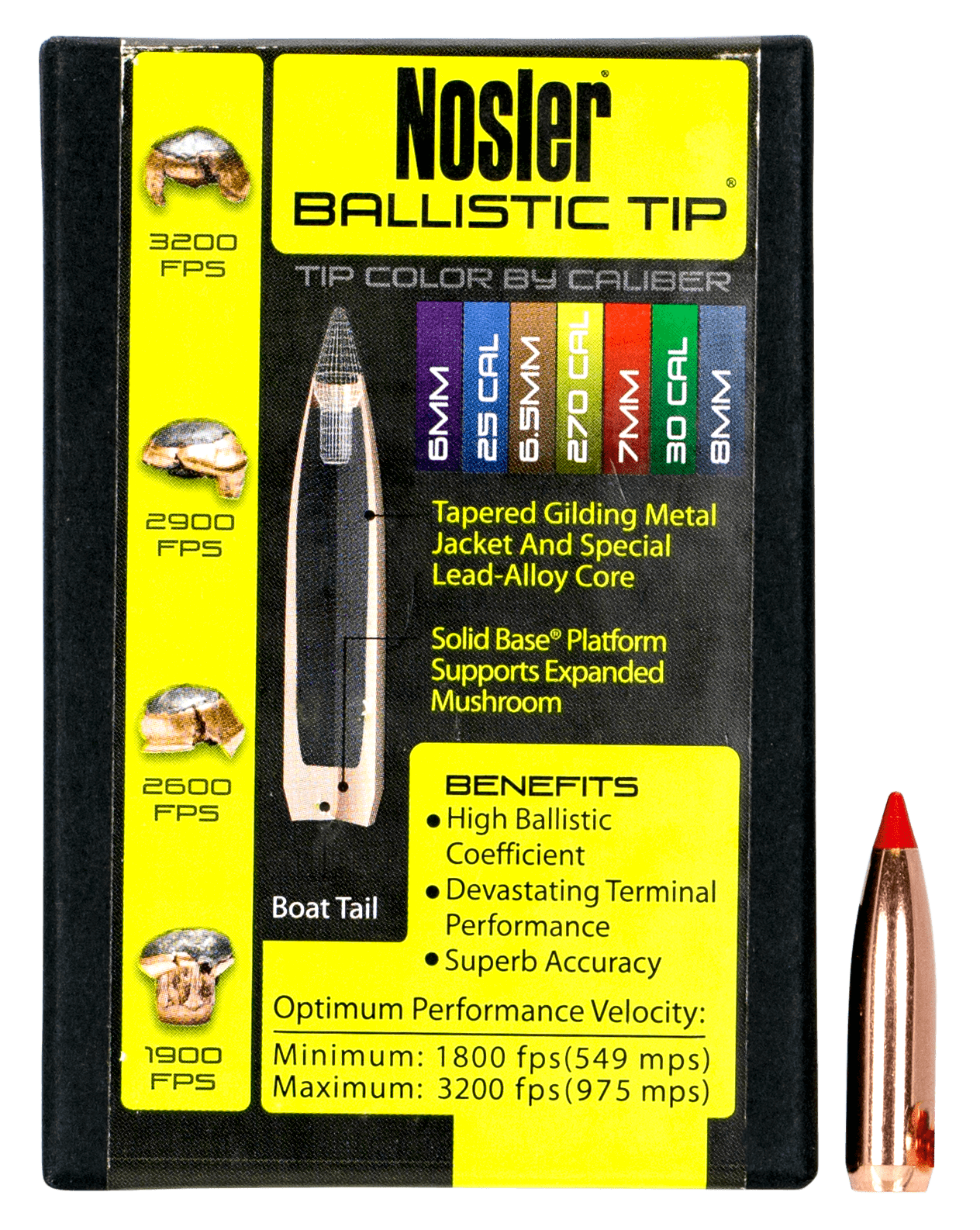 Nosler Nosler Ballistic Tip Hunting Bullets 7mm 140 Gr. Spitzer Point 50 Pk. Reloading