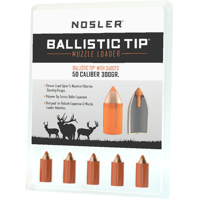 Nosler Nosler Ballistic Tip Muzzleloading Bullets .50 Cal. 300 Gr. Spitzer Point 15 Pk. Muzzleloading