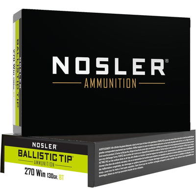 Nosler Nosler Ballistic Tip Rifle Ammunition 270 Win. 130 Gr. Bt Sp 20 Rd. Ammo