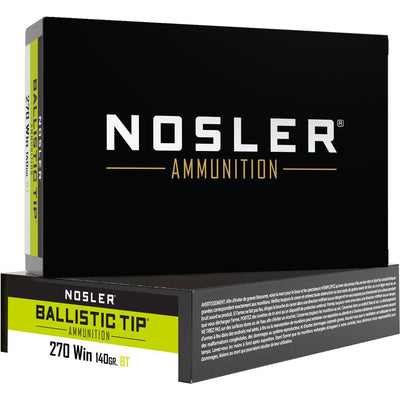 Nosler Nosler Ballistic Tip Rifle Ammunition 270 Win. 140 Gr. Bt Sp 20 Rd. Ammo