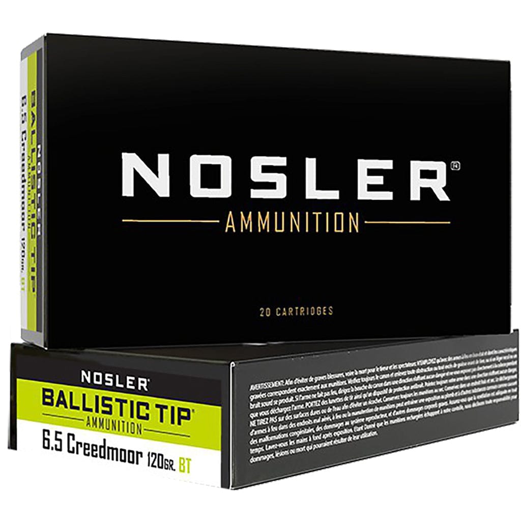 Nosler Nosler Ballistic Tip Rifle Ammunition 6.5mm Creedmoor 120 Gr. Bt Sp 20 Rd. Ammo
