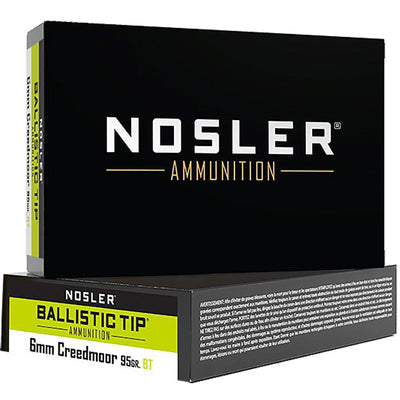 Nosler Nosler Ballistic Tip Rifle Ammunition 6mm Creedmoor 95 Gr. Bt Sp 20 Rd. Ammo
