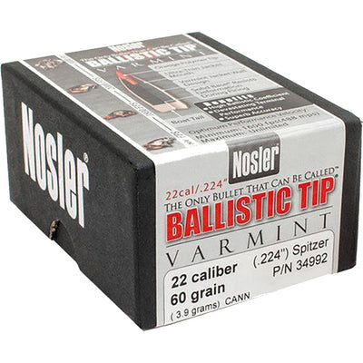 Nosler Nosler Ballistic Tip Varmint Bullets .22 Cal. 60 Gr. Spitzer Point 50 Pk. Reloading
