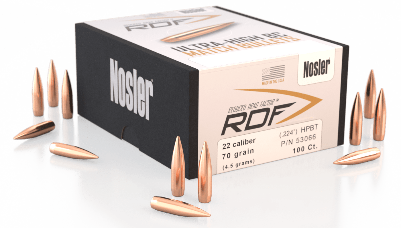 Nosler Nosler Bullets 22 Cal .224 - 70gr Rdf Hpbt 100ct Reloading