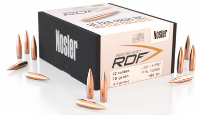 Nosler Nosler Bullets 22 Cal .224 - 70gr Rdf Hpbt 100ct Reloading