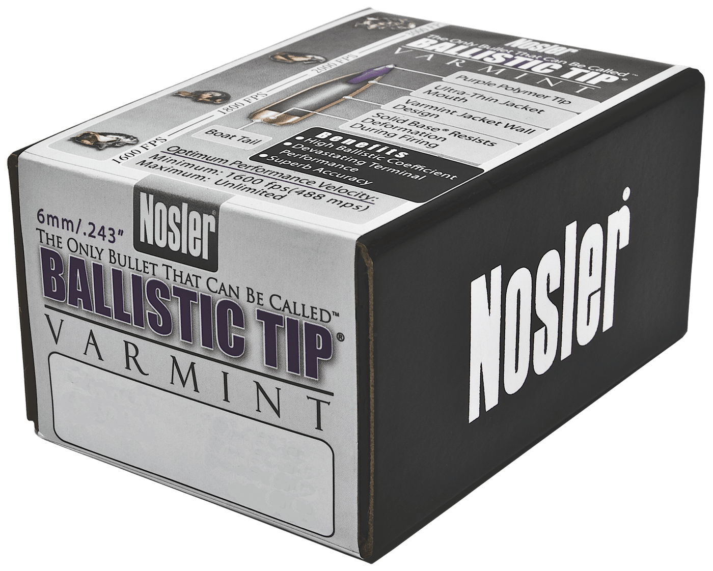 Nosler Nosler Bullets 6mm .243 - 70gr Ballistic Tip 100ct Reloading
