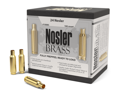 Nosler Nosler Custom Brass 24 Nosler 100 Pk. Reloading
