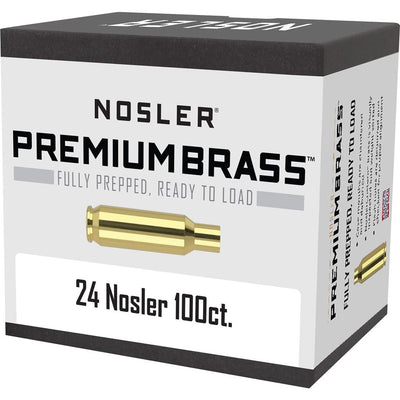 Nosler Nosler Custom Brass 24 Nosler 100 Pk. Reloading