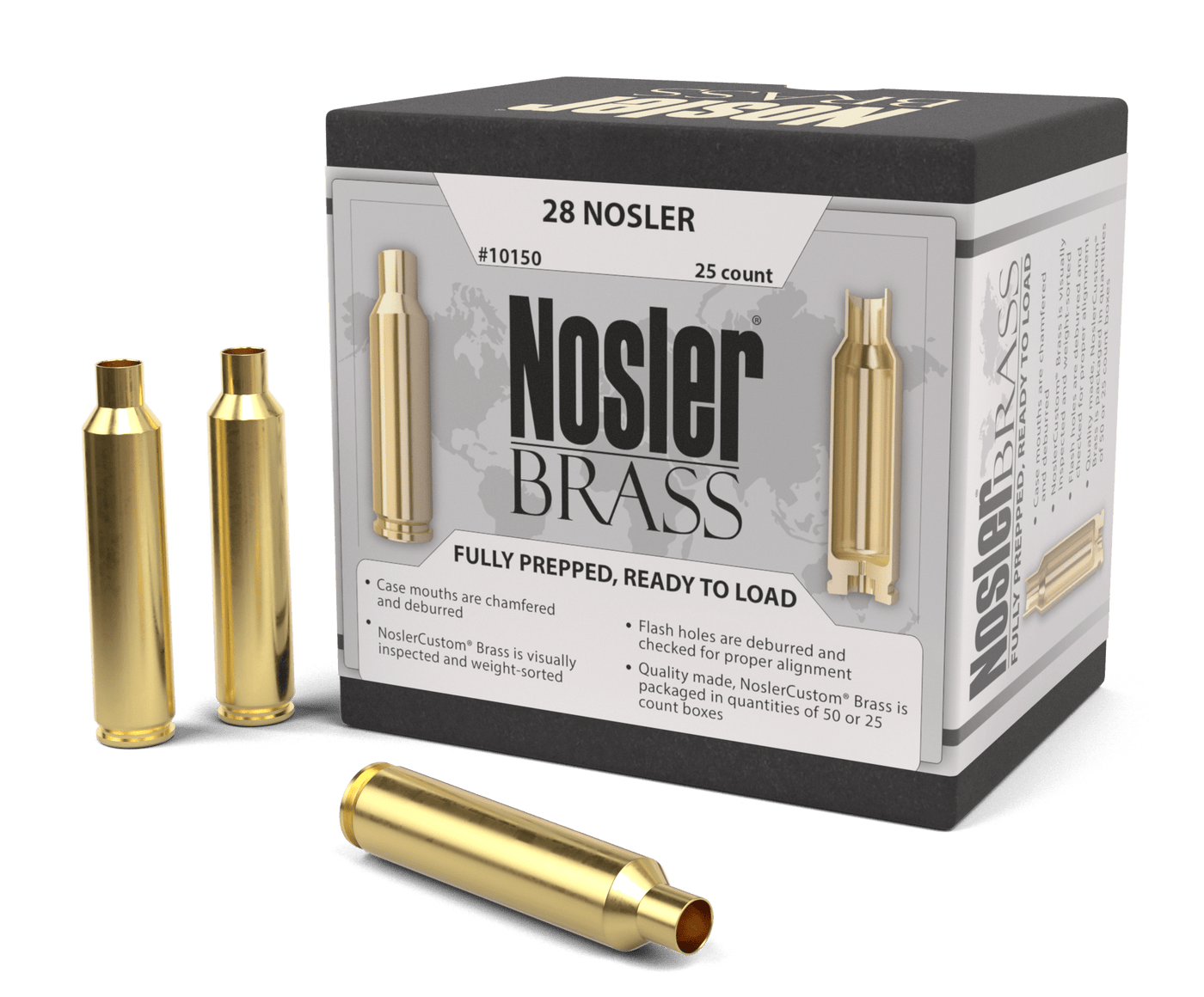 Nosler Nosler Custom Brass 28 Nolser 25 Pk. Reloading