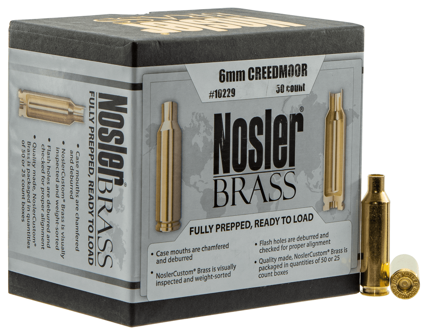 Nosler Nosler Custom Brass 6mm Creedmoor 50 Pk. Reloading