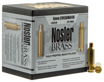 Nosler Nosler Custom Brass 6mm Creedmoor 50 Pk. Reloading