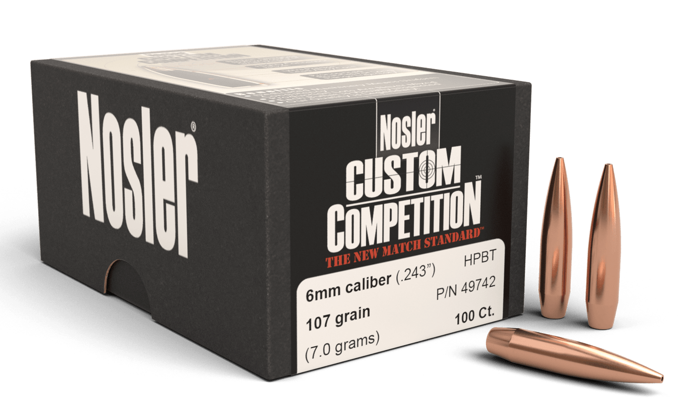 Nosler Nosler Custom Competition, Nos 49742 Cust Comp  6mm 107  Hpbt  100 Reloading