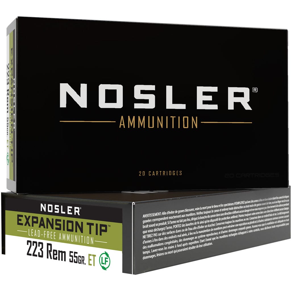 Nosler Nosler Expansion Tip Rifle Ammunition 223 Rem. 55 Gr. Et Sp 20 Rd. Ammunition