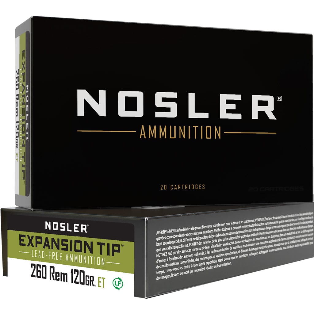 Nosler Nosler Expansion Tip Rifle Ammunition 260 Rem. 120 Gr. Et Sp 20 Rd. Ammunition