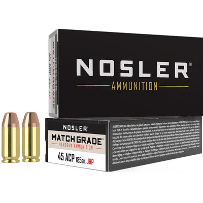 Nosler Nosler Match Grade Handgun Ammunition 45 Acp 185 Gr. Cc Hpbt 50 Rd. Ammo