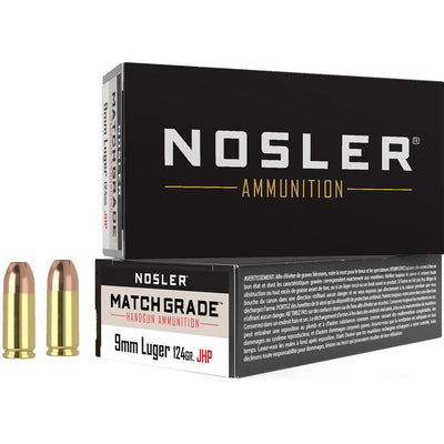 Nosler Nosler Match Grade Handgun Ammunition 9mm 124 Gr. Hg Jhp 50 Rd. Ammo
