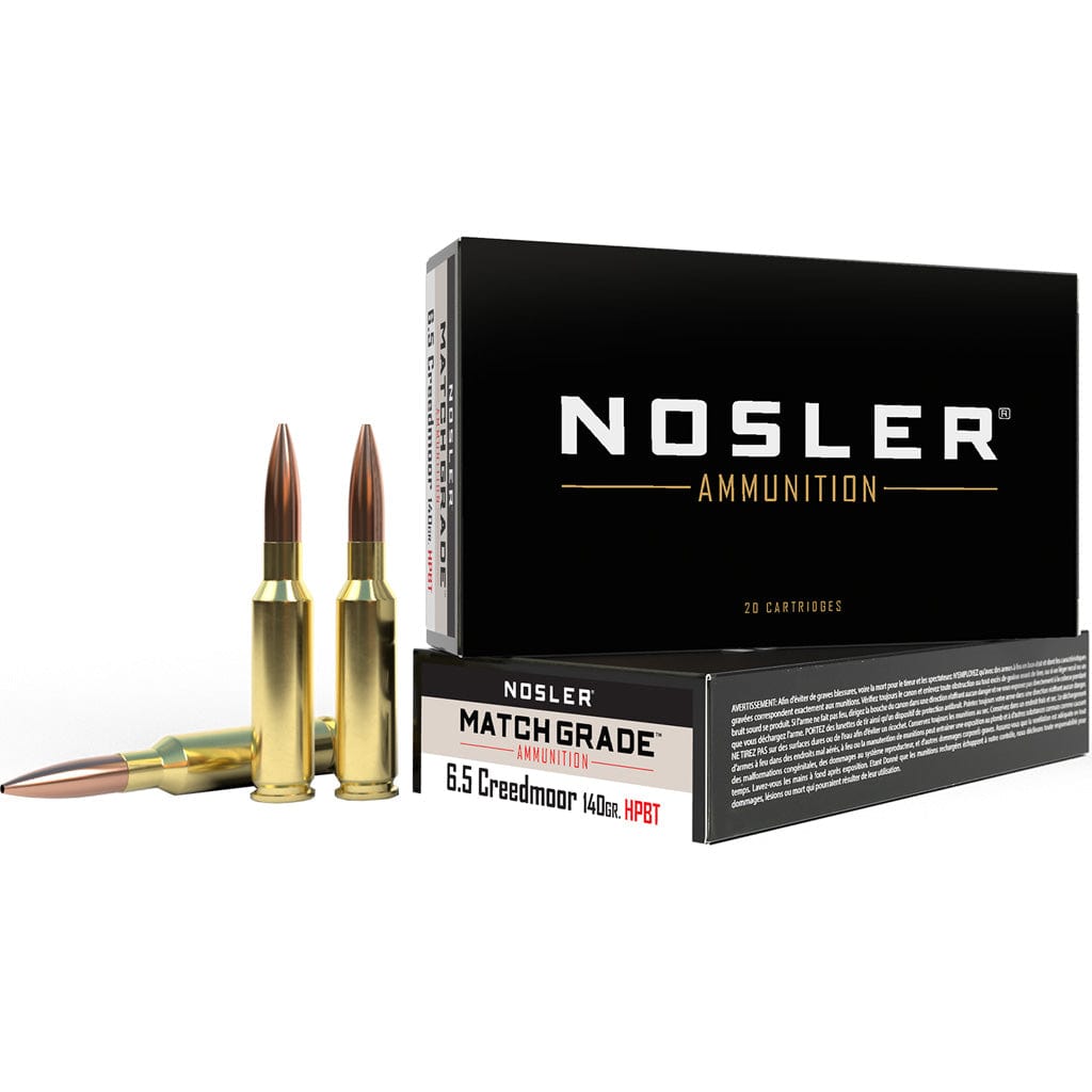 Nosler Nosler Match Grade Rifle Ammunition 6.5mm Creedmoor 140 Gr. Cc Hpbt 20 Rd. Ammo