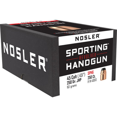 Nosler Nosler Sporting Handgun Revolver Bullet .45 Cal. 250 Gr. Jacketed Hollow Point 100 Pk. Reloading