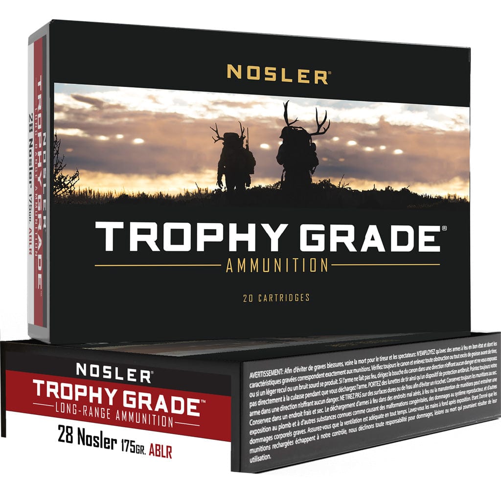 Nosler Nosler Trophy Grade Long Range Rifle Ammunition 28 Nosler 175 Gr. Ablr Sp 20 Rd. Ammo