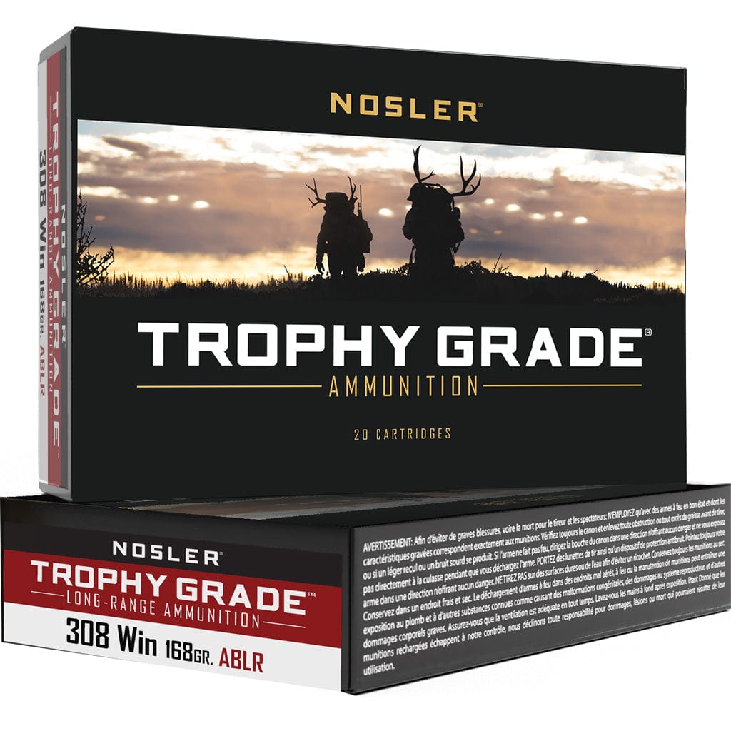 Nosler Nosler Trophy Grade Long Range Rifle Ammunition 308 Win. 168 Gr. Ablr Sp 20 Rd. Ammo
