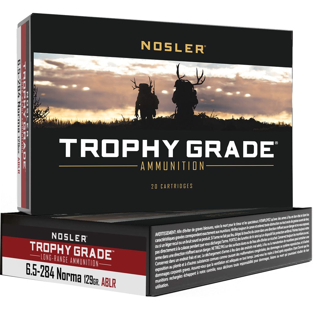 Nosler Nosler Trophy Grade Long Range Rifle Ammunition 6.5mmx284 Norma 129 Gr. Ablr Sp 20 Rd. Ammo