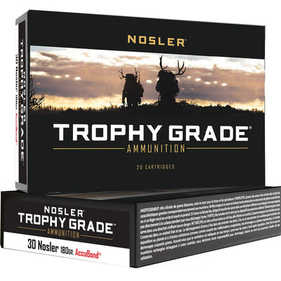Nosler Nosler Trophy Grade Rifle Ammunition 30 Nosler 180 Gr. Ab Sp 20 Rd. Ammo