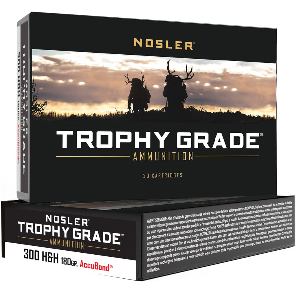 Nosler Nosler Trophy Grade Rifle Ammunition 300 H&h 180 Gr. Ab Sp 20 Rd. Ammo