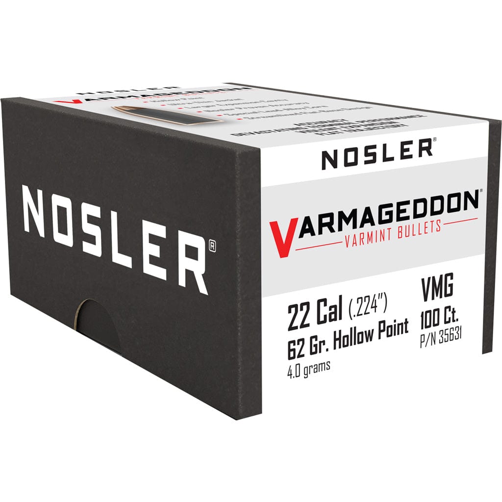 Nosler Nosler Varmageddon Bullets .22 Cal. 62 Gr. Hpfb 100 Pk. Reloading