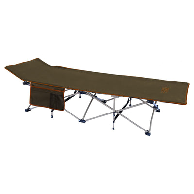 Osage River Osage River 300LBS Folding Camp Cot Olive w Orange Trim Camping And Outdoor